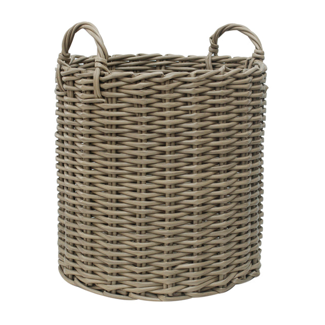 Basket natural poly rattan 50x50x50