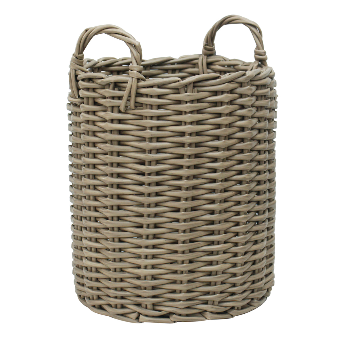 Basket natural poly rattan 42x42x45