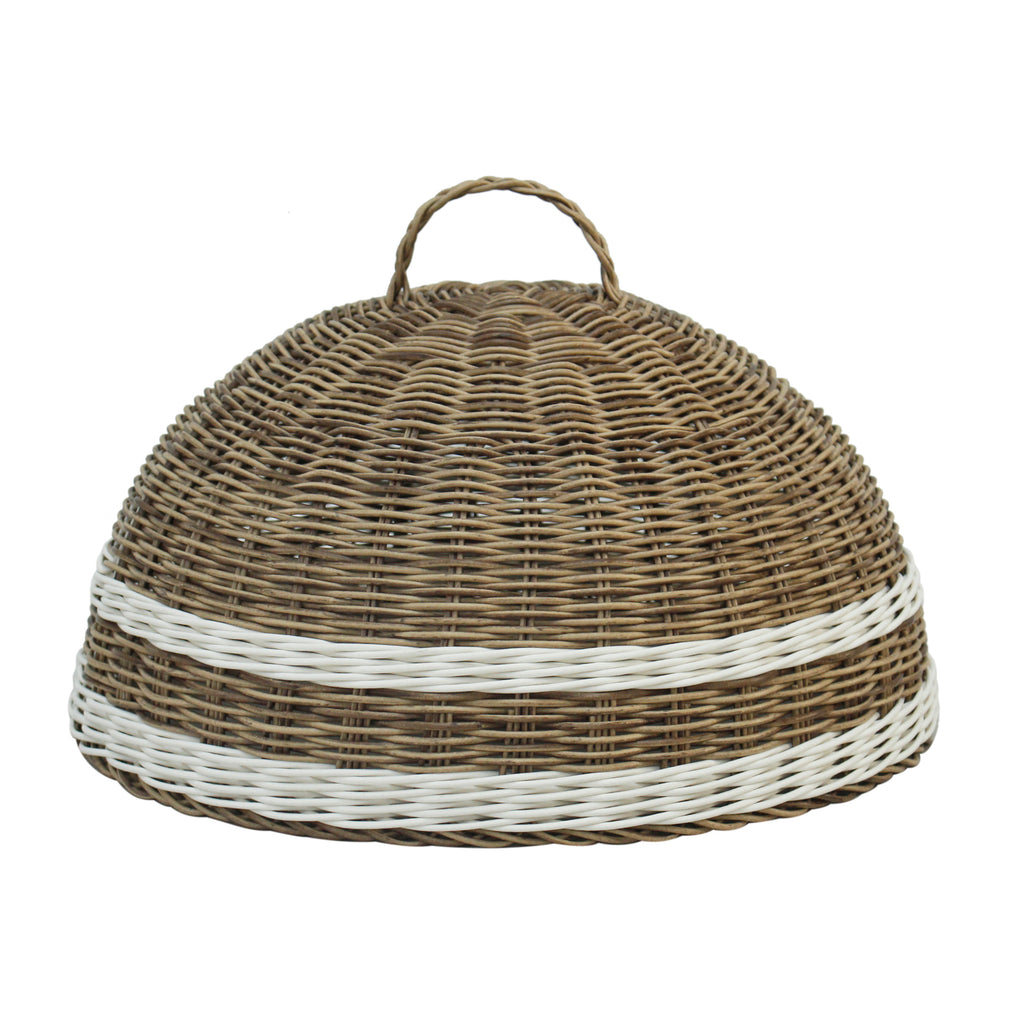 Food cover natural poly rattan 40x40x20