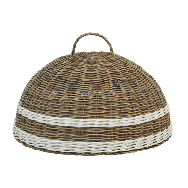 Food cover natural poly rattan 40x40x20
