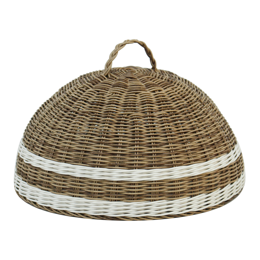 Food cover natural poly rattan 40x40x20