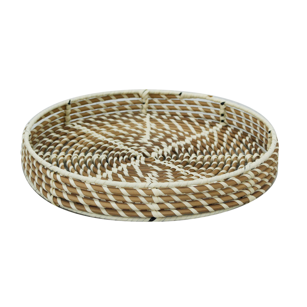 Tray light natural poly rattan 33x33x5