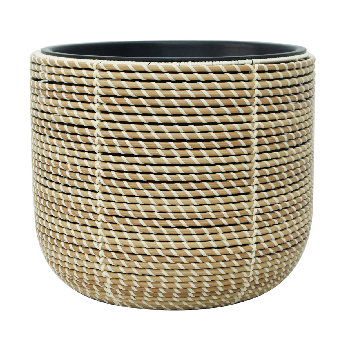 Pot light natural poly rattan 42x42x36