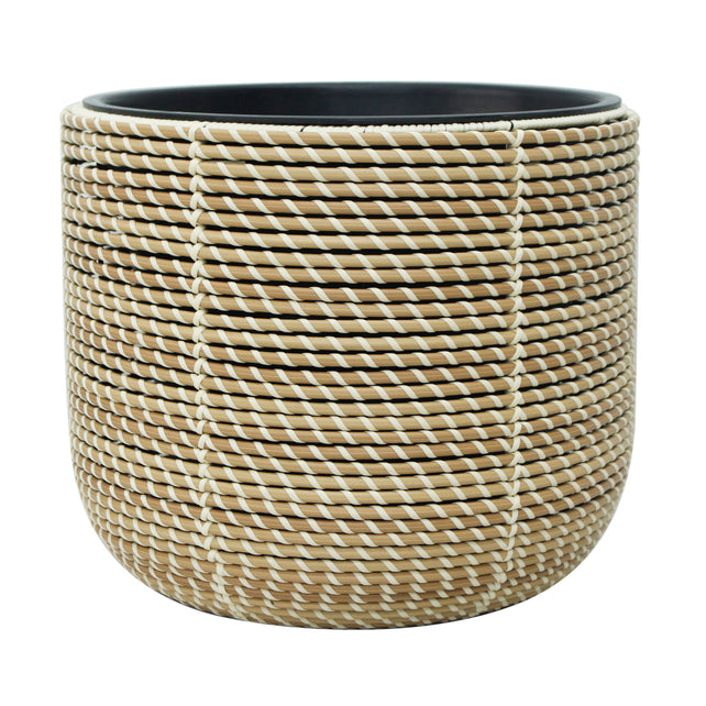 Pot light natural poly rattan 42x42x36