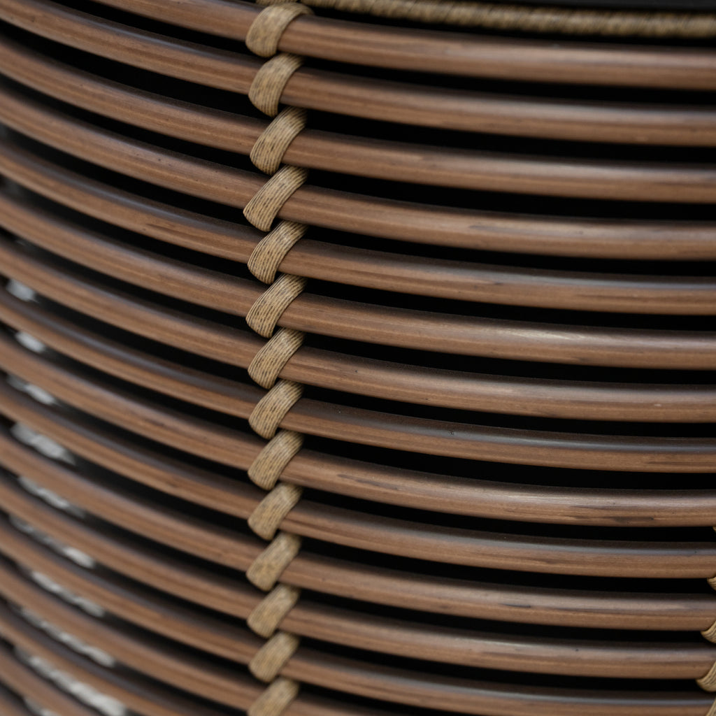 Pot UBUD polyrattan Ø27x31cm bruin
