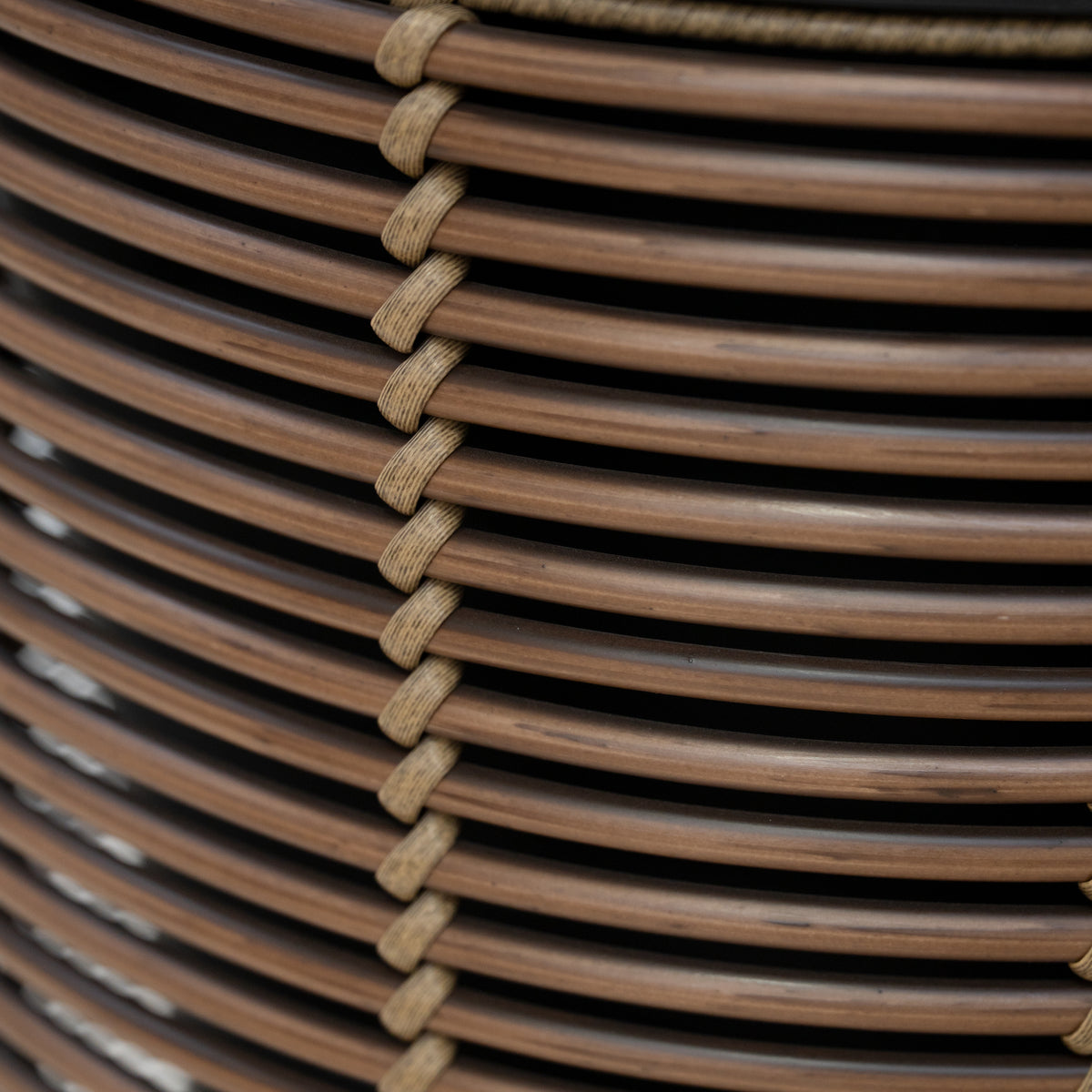 Pot UBUD polyrattan Ø27x31cm bruin