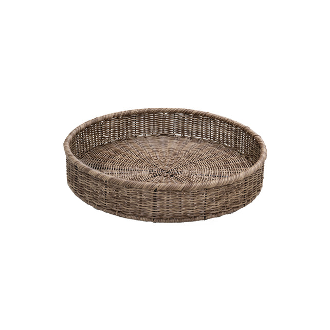 Pot NUSA poly rattan Ø32x32cm brown