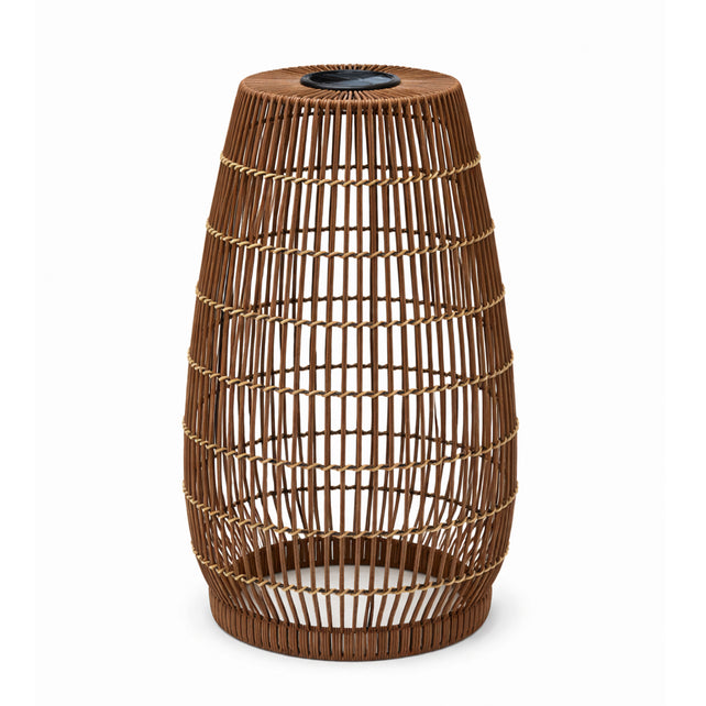 Laterne SANUR Polyrattan mit Solarlicht Ø49x78cm braun