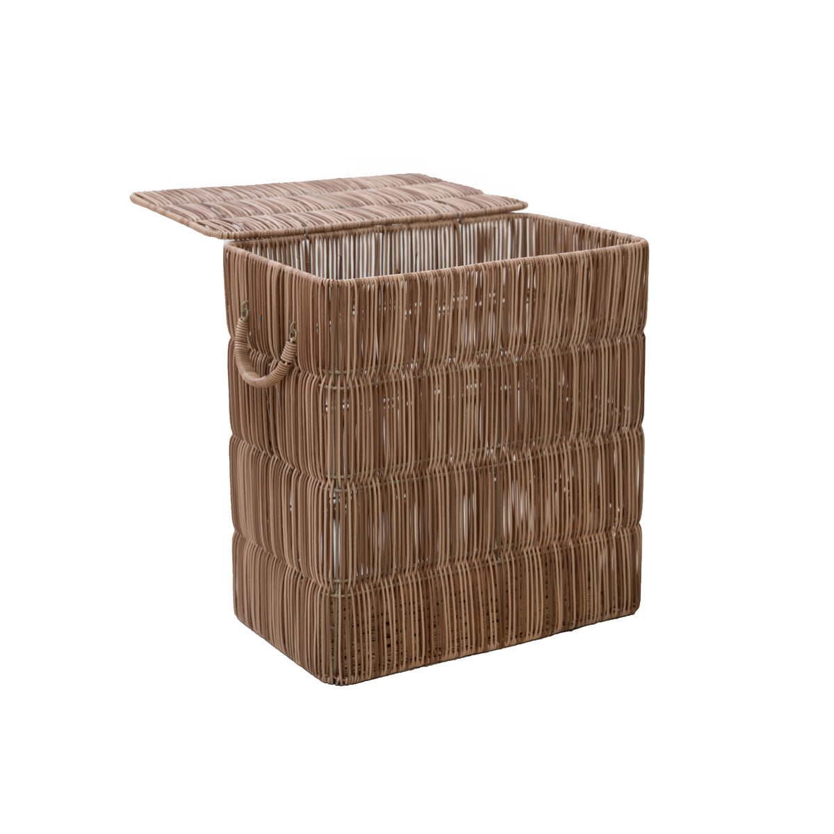 Wäschekorb LEGIAN Polyrattan 48x28x50cm braun