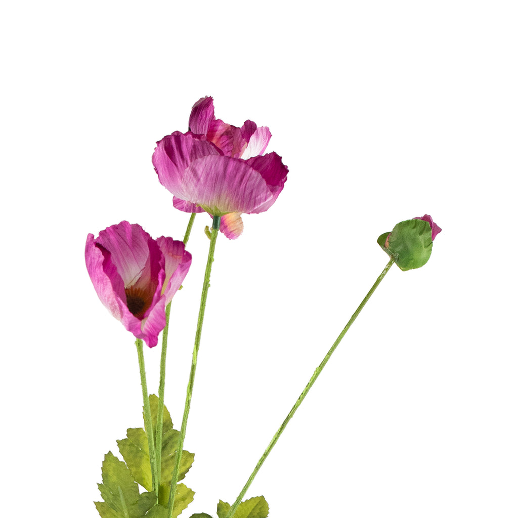 Bloem papavertje roze 57cm