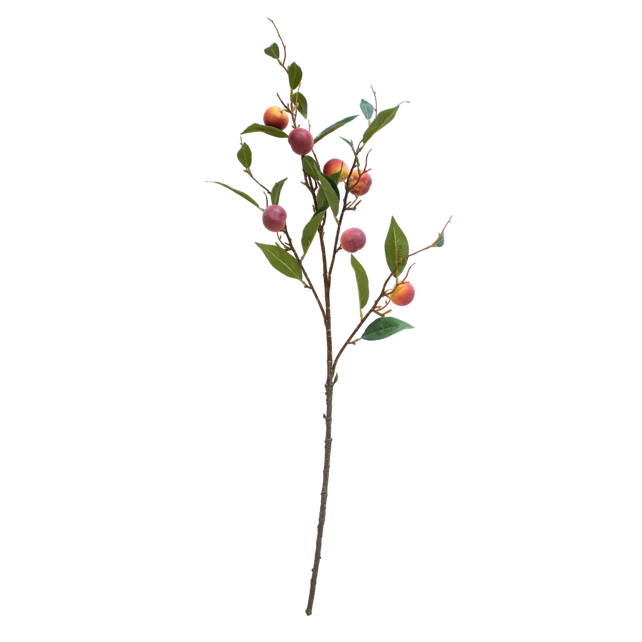 Branch plum green/red 92cm