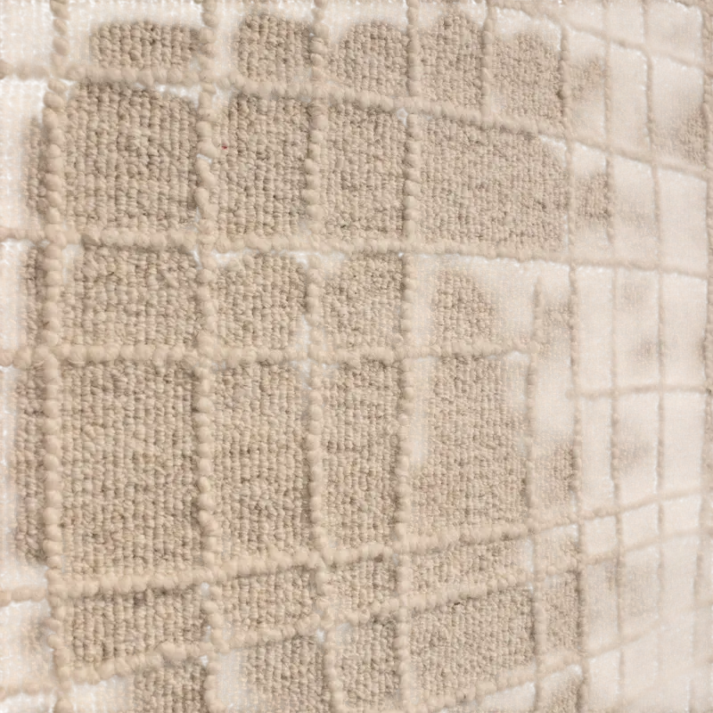 Carpet hand tufted cream wool 300x400