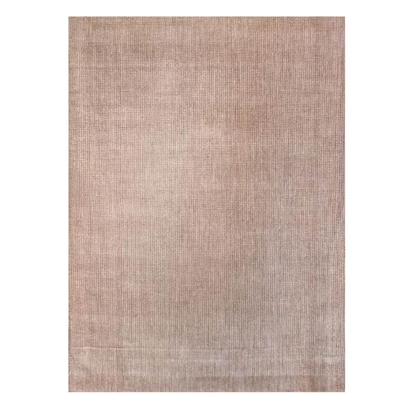 Carpet hand woven natural/white wool 300x400