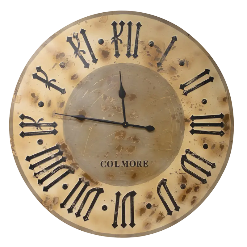 Wall clock grey burned IR 118x5x118