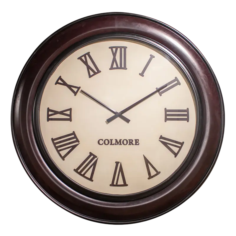 Wall clock brown wood 118x5x118