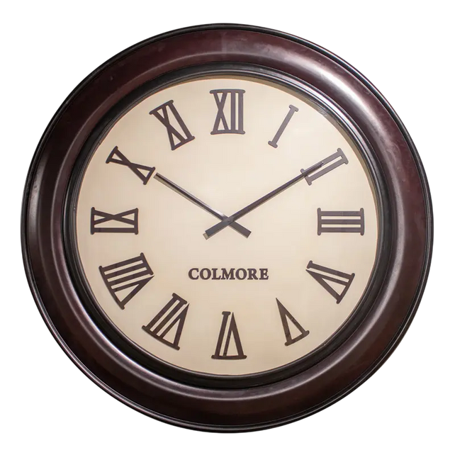 Wall clock brown wood 118x5x118