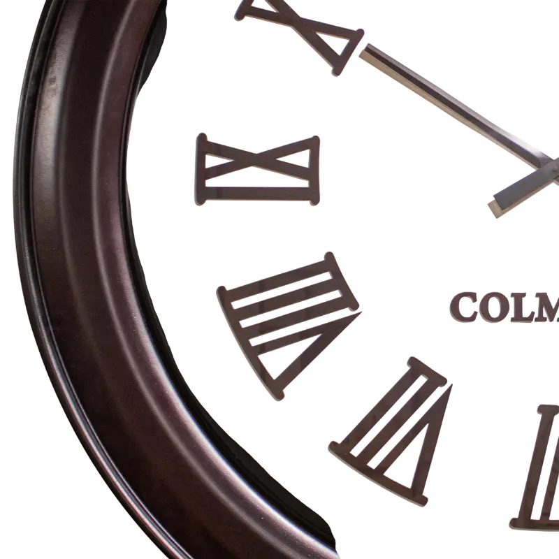 Wall clock brown wood 118x5x118