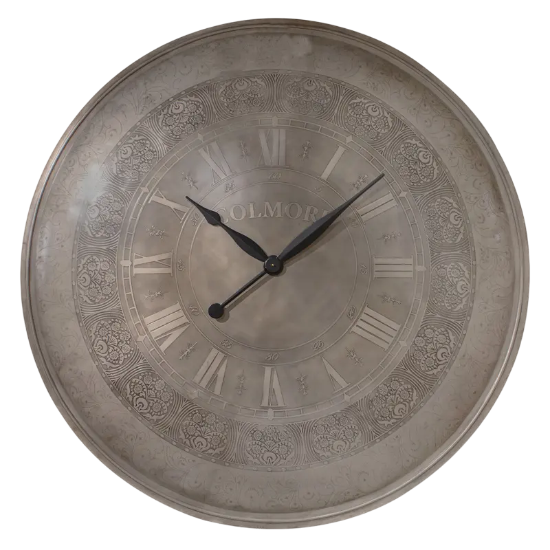 Wall clock antique silver IR 148x5x148