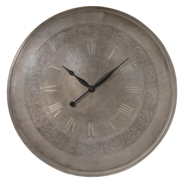 Wall clock antique silver IR 148x5x148