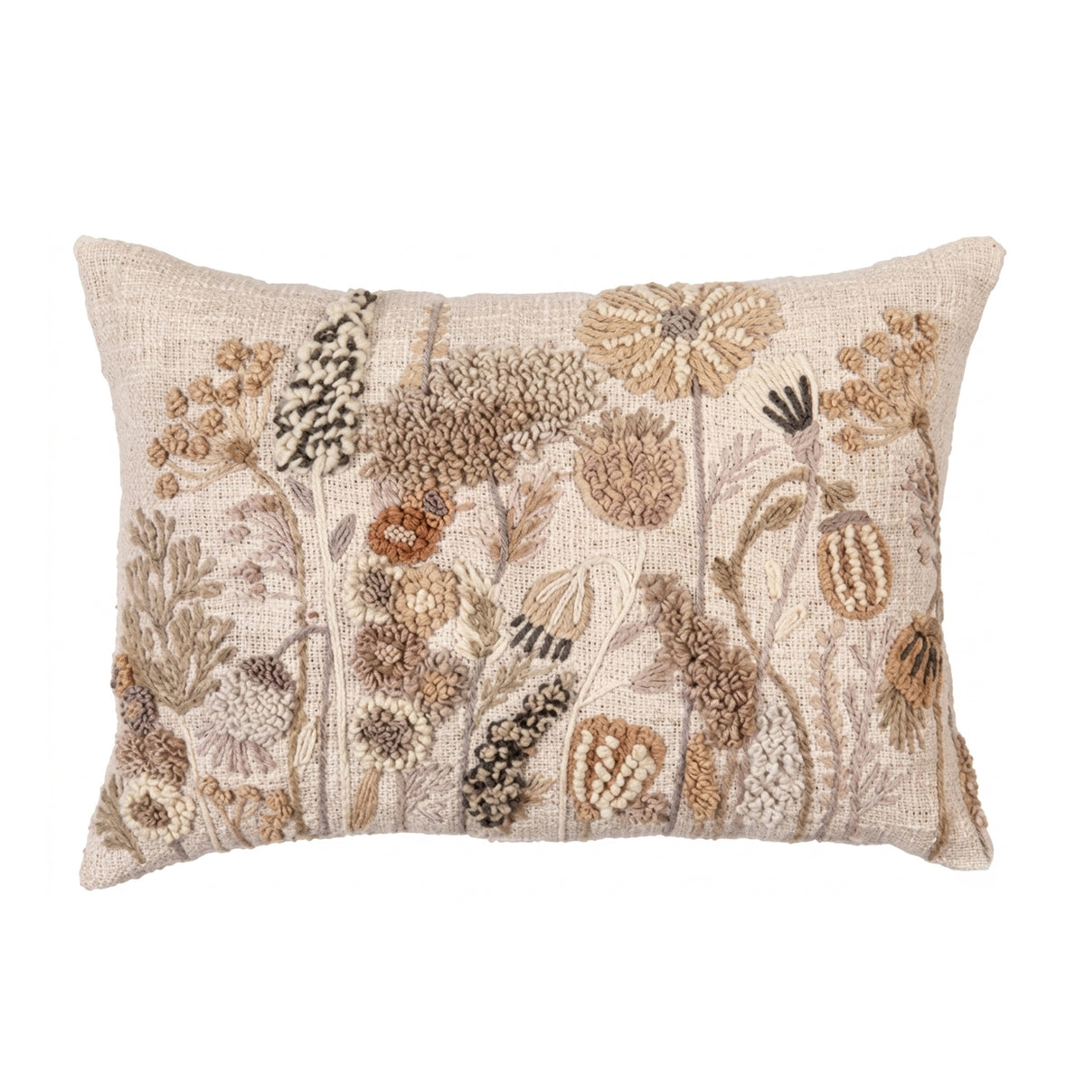 Cushion IRIS handwoven 50x30cm natural
