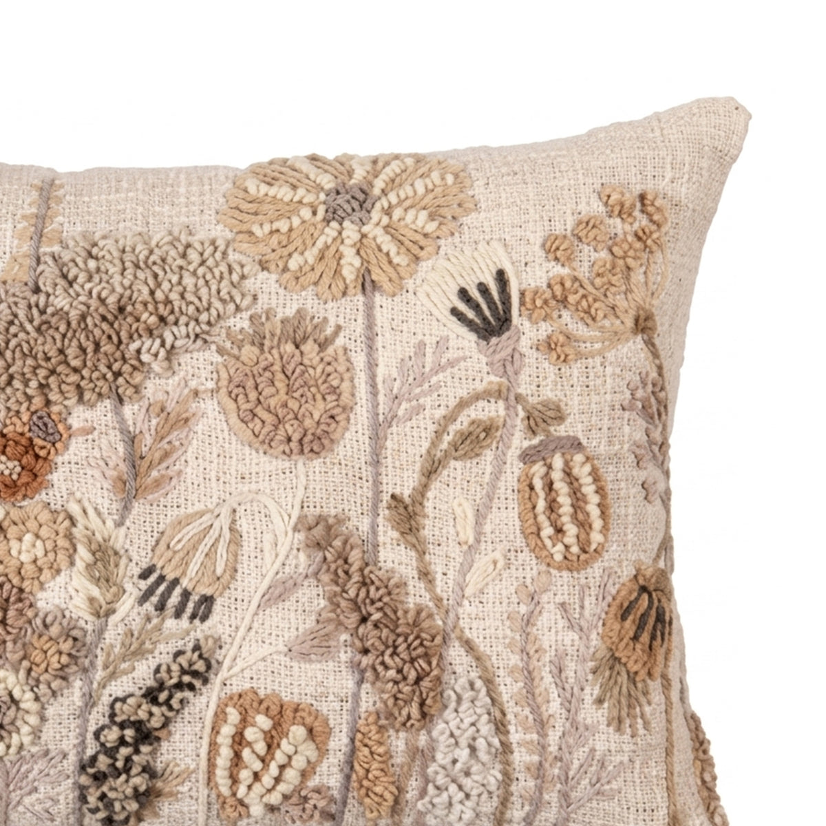 Kussen IRIS handgeweven 50x30cm naturel
