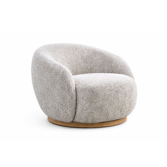 Armchair VIVIENNE swivel 100x87x74cm grey