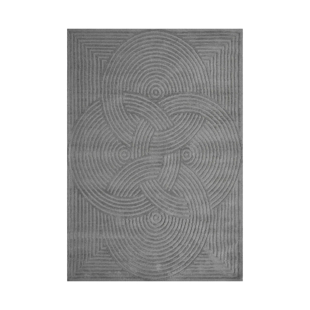 Rug knitted grey microfiber 160x230