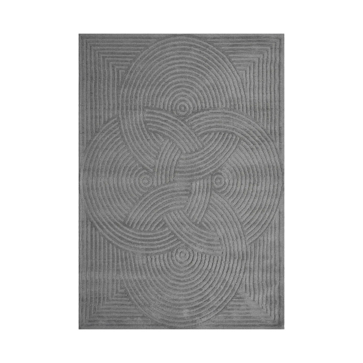 Rug knitted grey microfiber 160x230