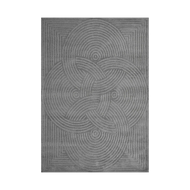 Rug knitted grey microfiber 160x230