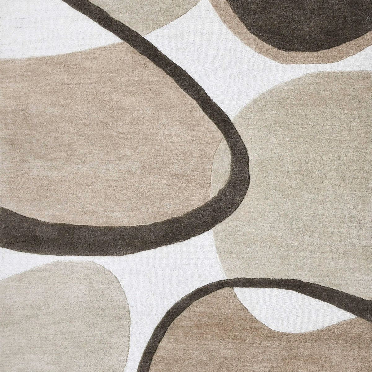 Rug hand tufted natural wool 300x400