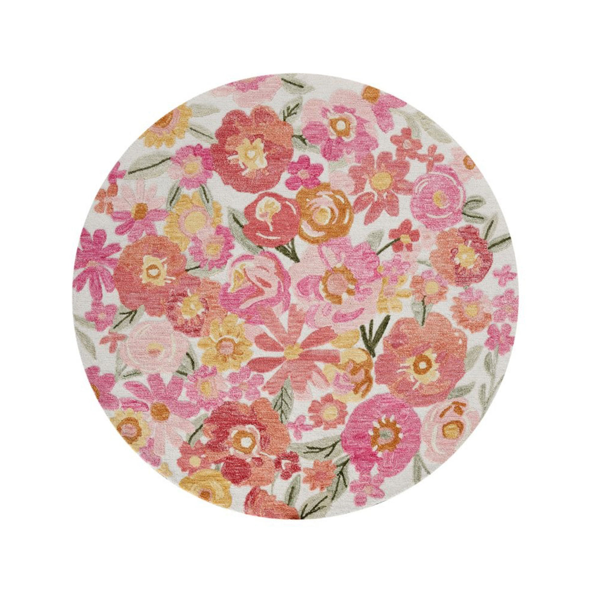 Vloerkleed MARCELLA 100% wol Ø180cm roze