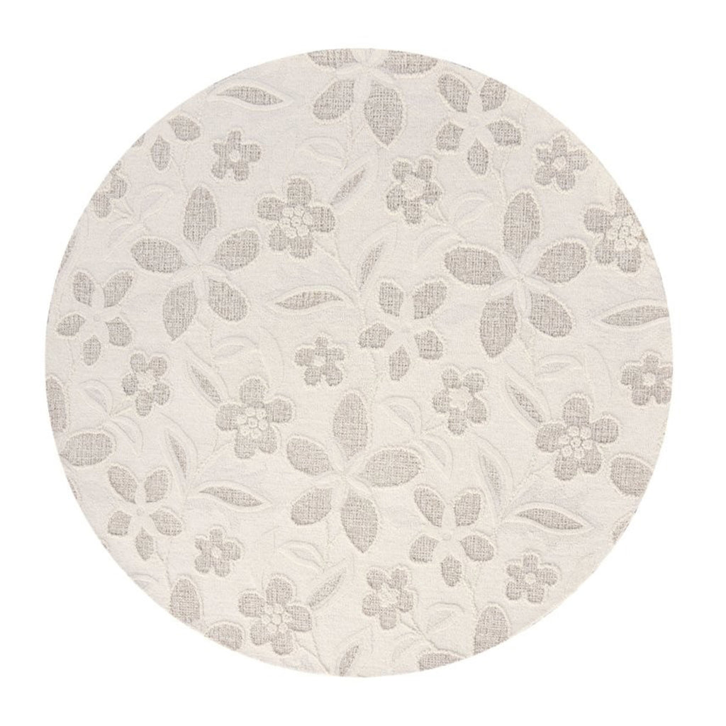 Tapijt ROSALINDA 100% wol Ø250cm wit