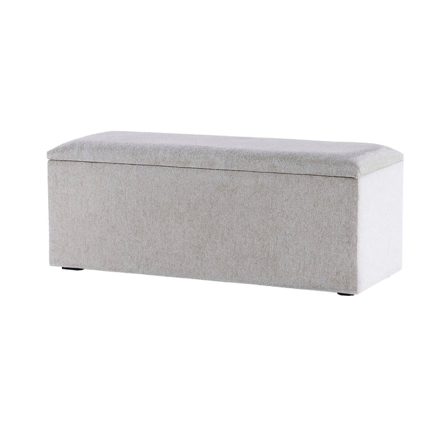 Ottomane LISBOA mit Stauraum 140x40x56cm creme