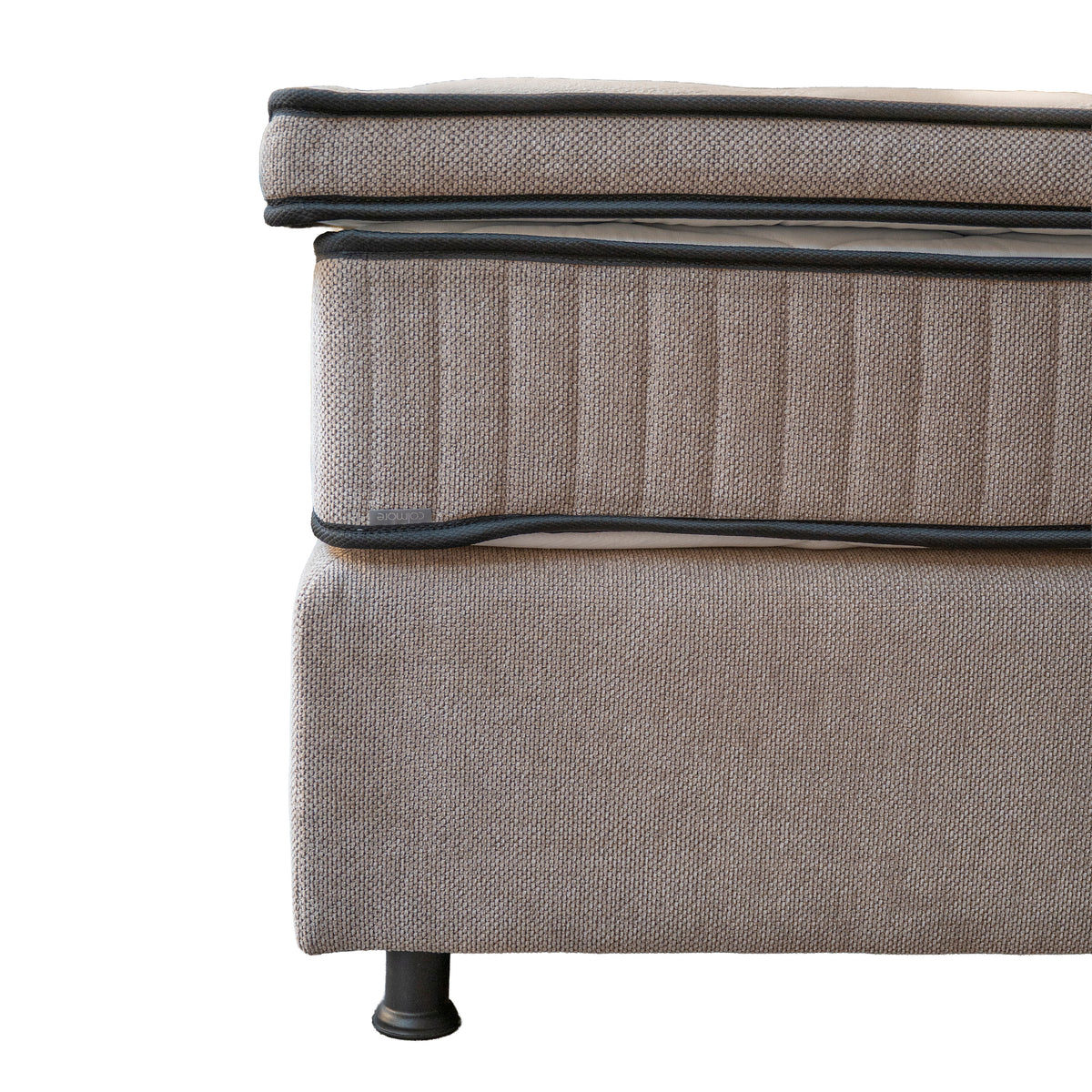 Boxspring MADEIRA w/lights 200x210cm dusty taupe