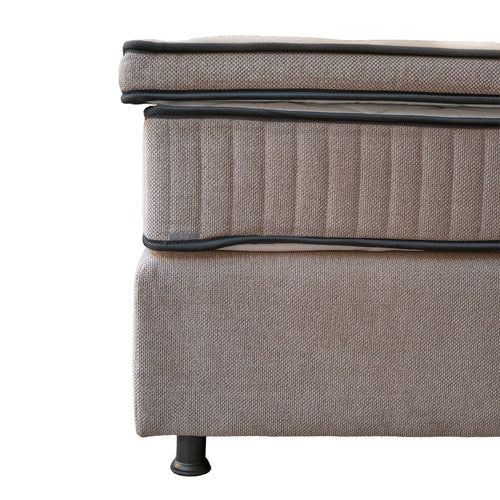 Boxspring MADEIRA met verlichting 200x210cm dusty taupe