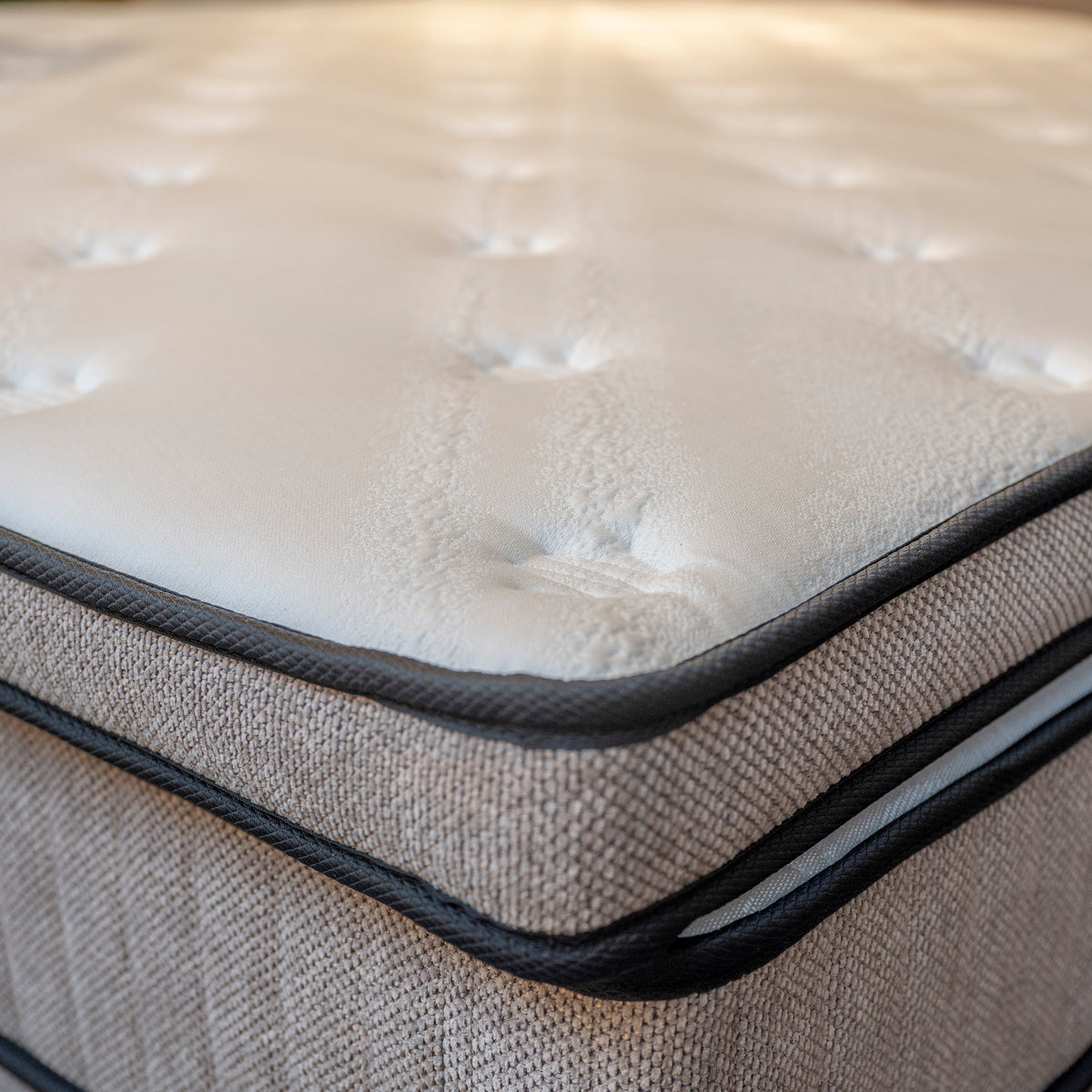 Boxspring MADEIRA w/lights 200x210cm dusty taupe