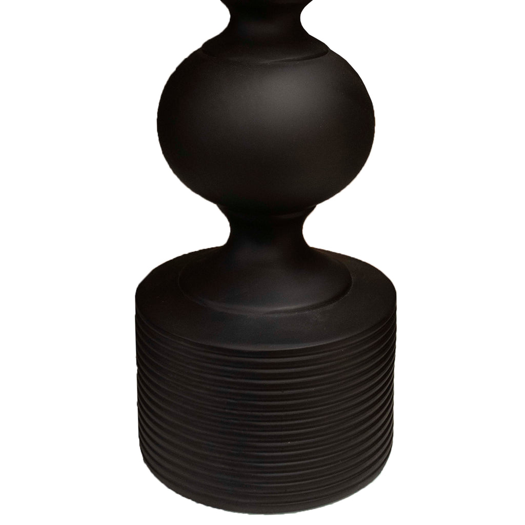 Table lamp black resin 13x13x36