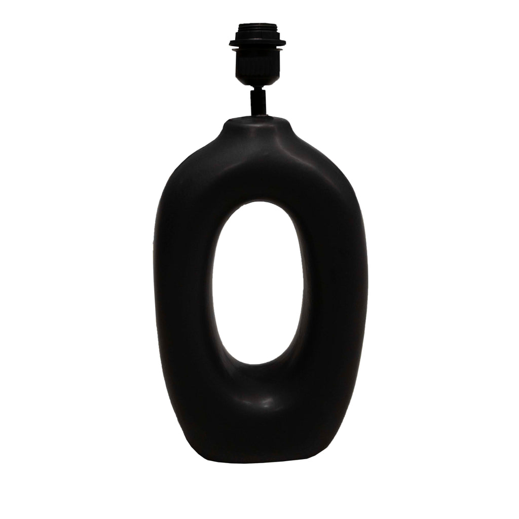 Table lamp black ceramic 22x11x37