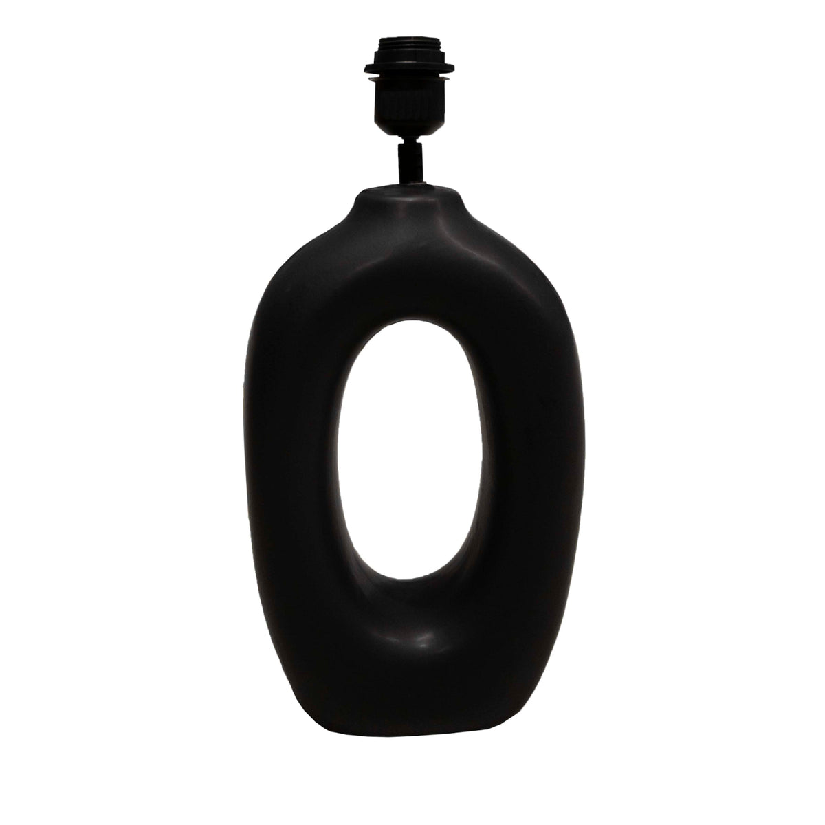 Table lamp black ceramic 22x11x37