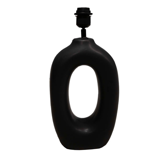 Table lamp black ceramic 22x11x37