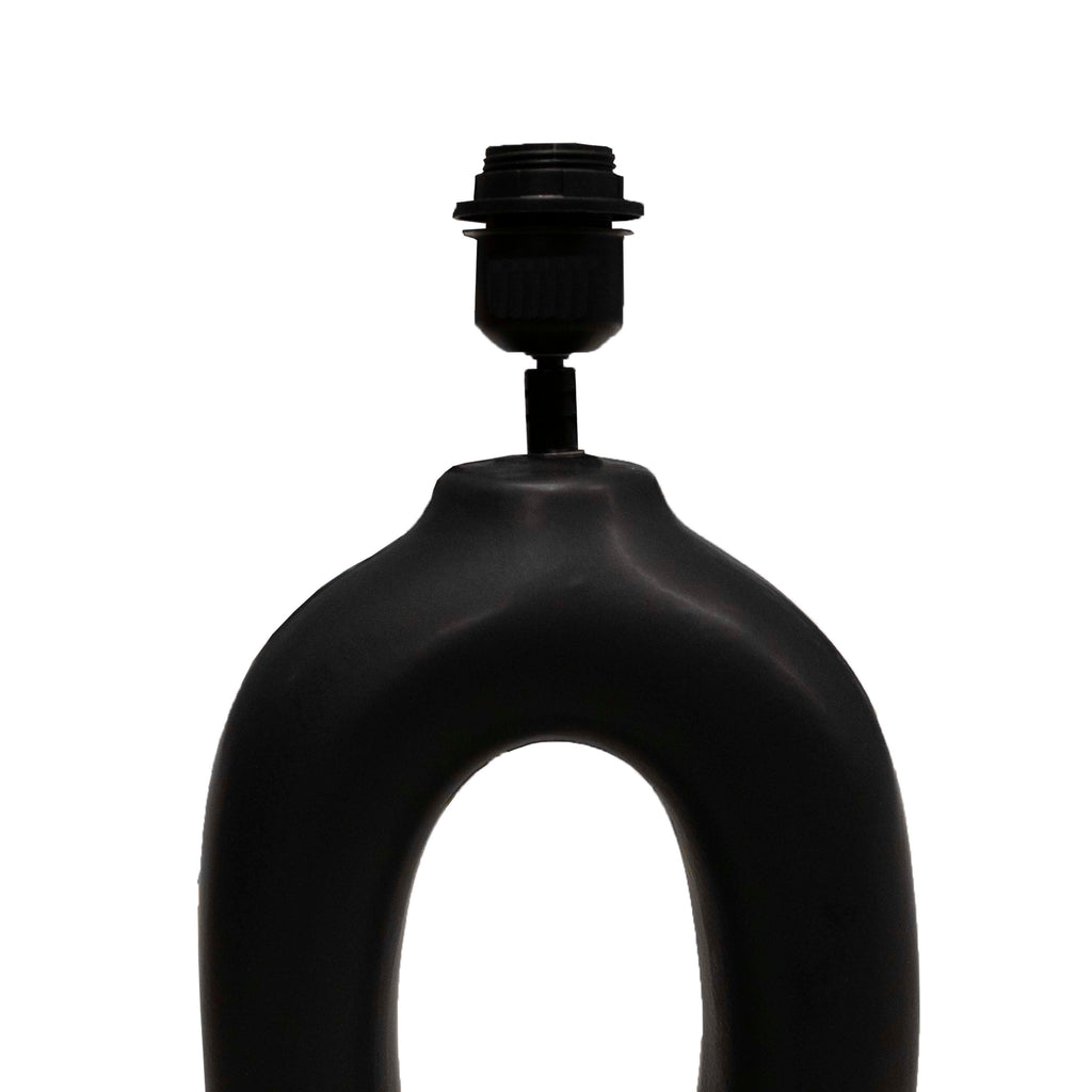 Table lamp black ceramic 22x11x37