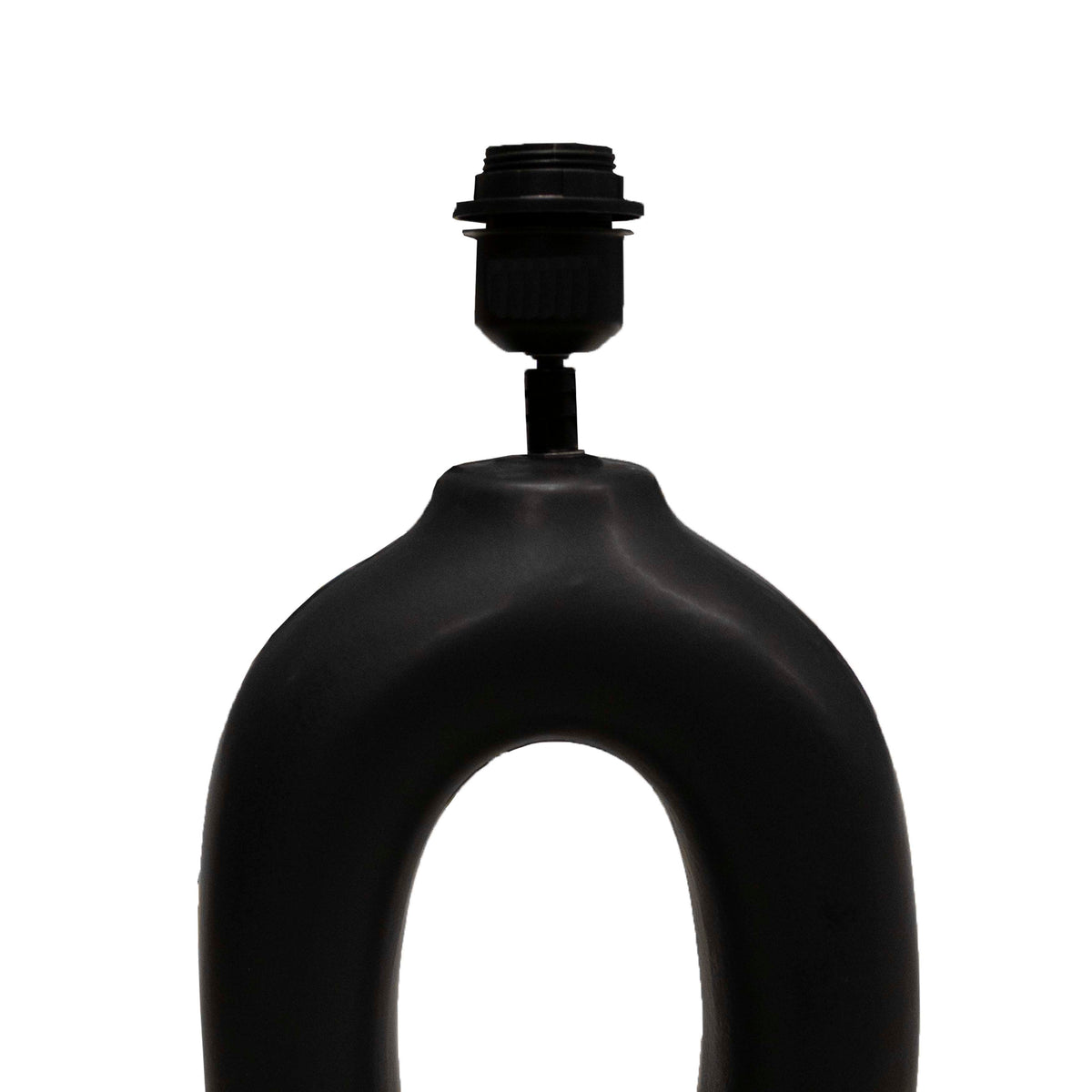Table lamp black ceramic 22x11x37