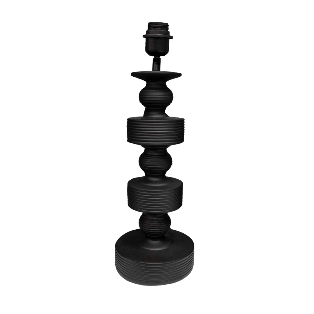 Table lamp black resin 17x17x40