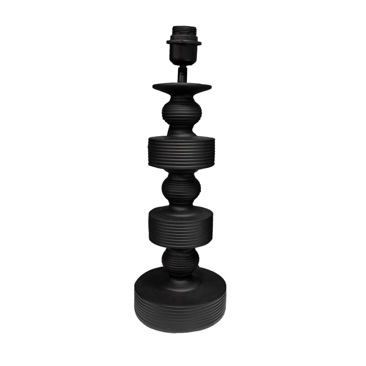 Table lamp black resin 17x17x40
