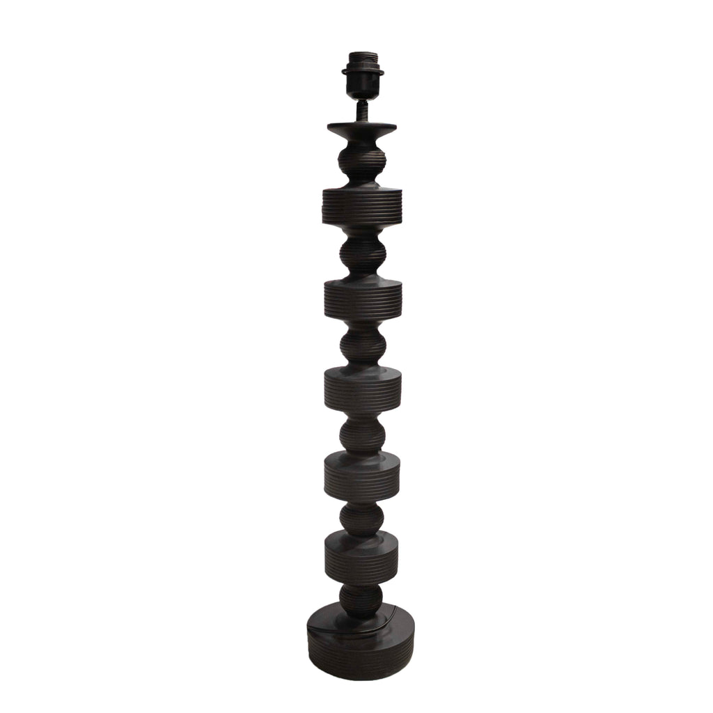 Table lamp black resin 17x17x80