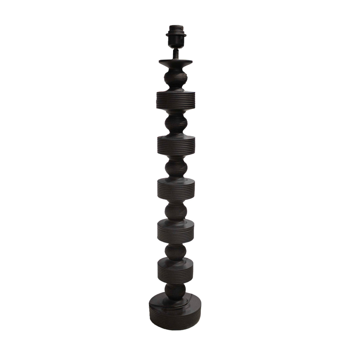 Table lamp black resin 17x17x80