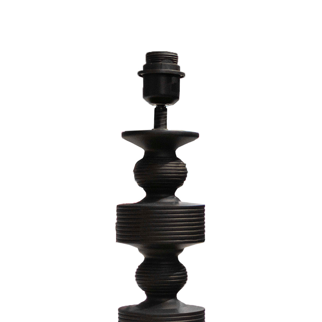 Table lamp black resin 17x17x80