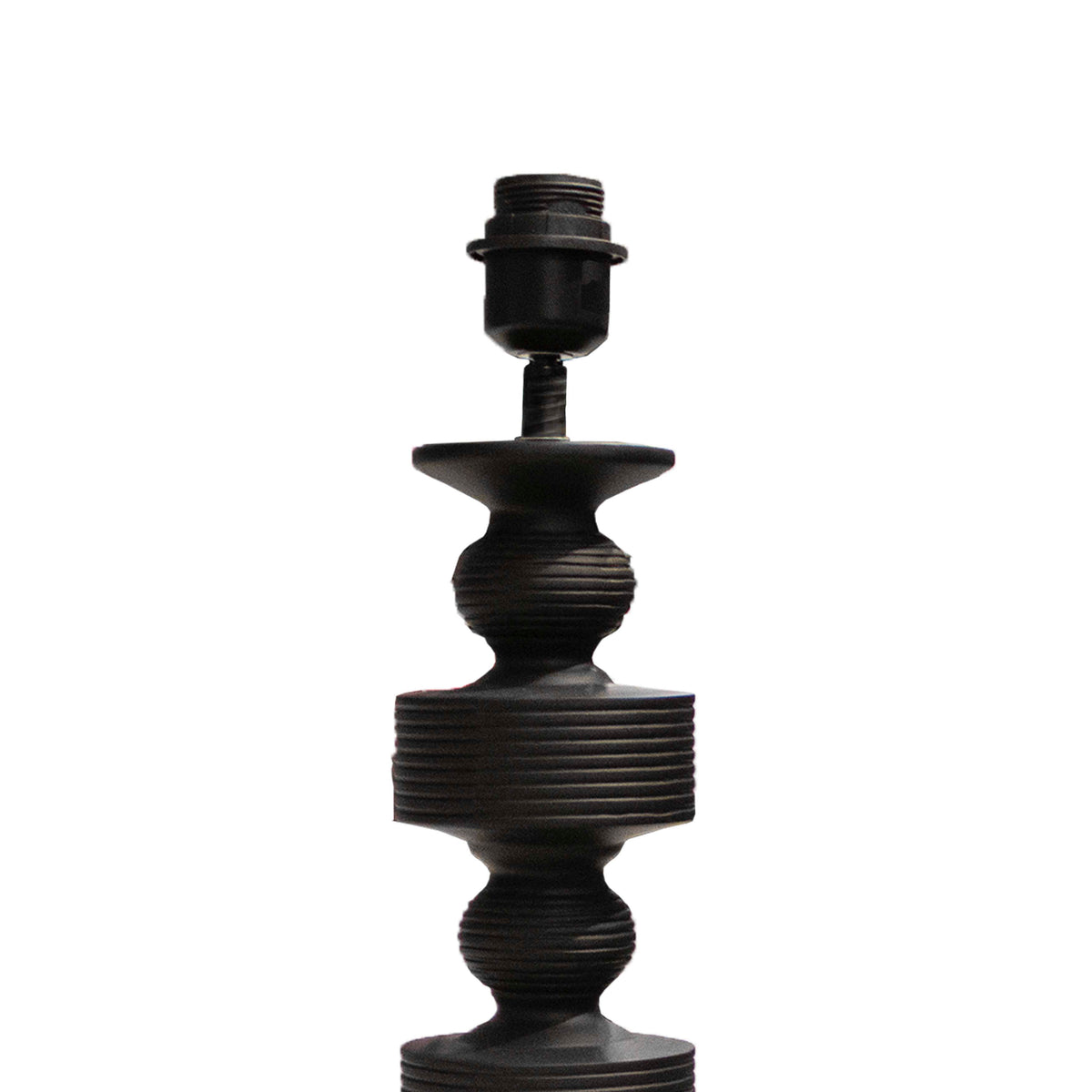 Table lamp black resin 17x17x80
