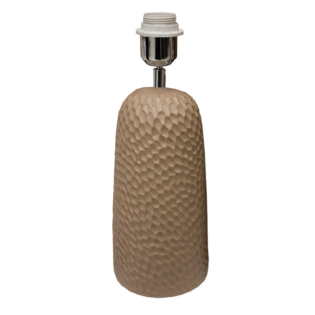 Table lamp taupe resin 13.5x13.5x28