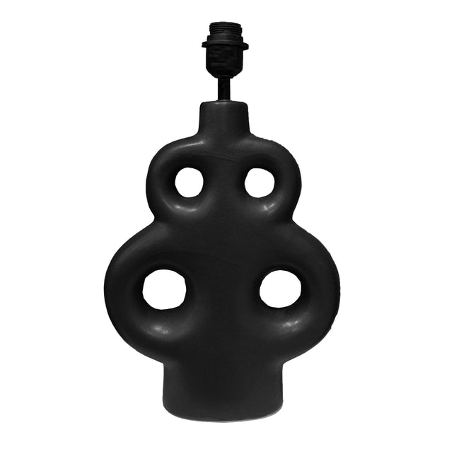 Table lamp black ceramic 30x11x38